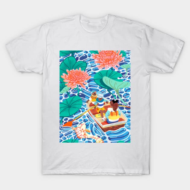 Boating through the water lilies T-Shirt by frankielong@hotmail.co.uk